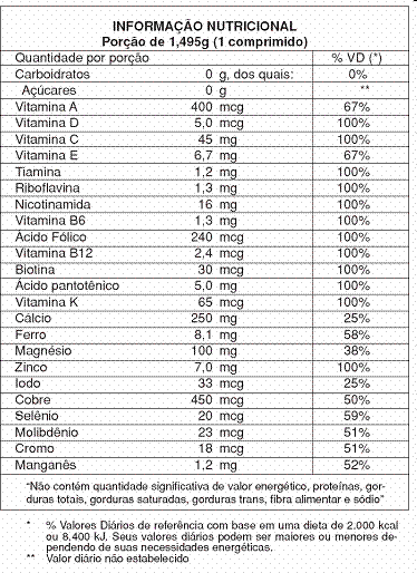 SUPLEMENTO MULTIVITAMÍNICO CENTRUM  - 1 FRASCO