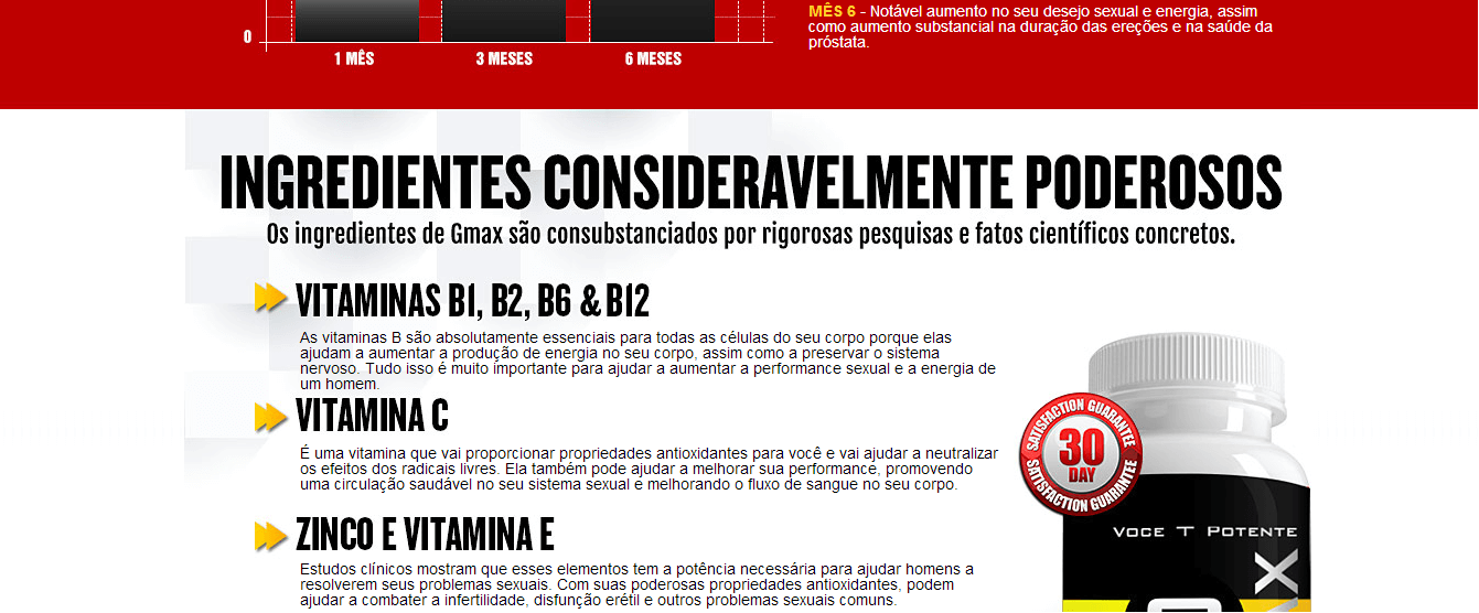 SUPLEMENTO VITAMÍNICO PONTENCIALIZADOR SEXUAL - GMAX