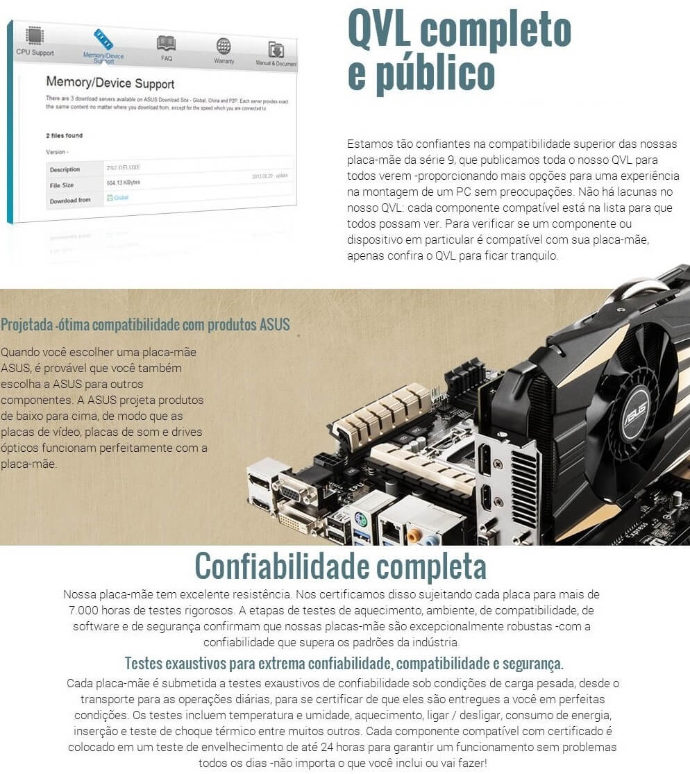 PLACA MÃE ASUS LGA 1150 Intel 5ª Geração i3/i5/i7 Ultimate Gamer PLACA MÃE ASUS LGA 1150 Intel 5ª Geração i3/i5/i7 Ultimate Gamer