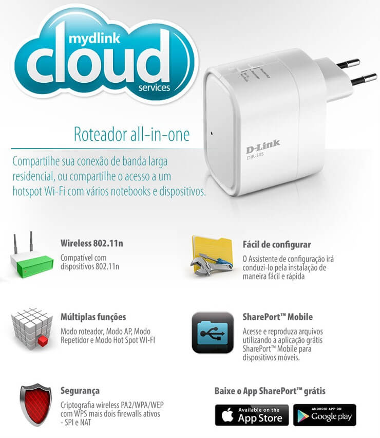 REPETIDOR E ROTEADOR DE SINAL WIFI DLINK 150MBPS REPETIDOR E ROTEADOR DE SINAL WIFI DLINK 150MBPS