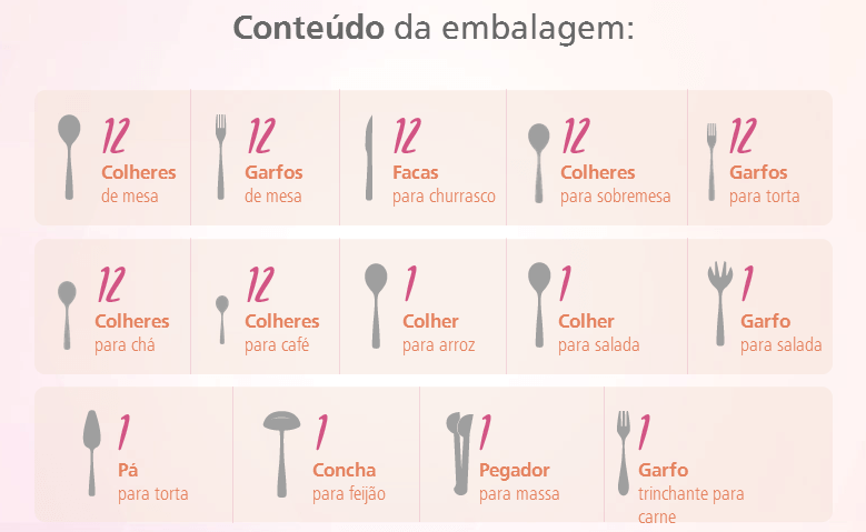 JOGO DE FAQUEIROS TALHERES TRAMONTINA 90 PÇ AÇO INOX JOGO DE FAQUEIROS TALHERES TRAMONTINA 90 PÇ AÇO INOX