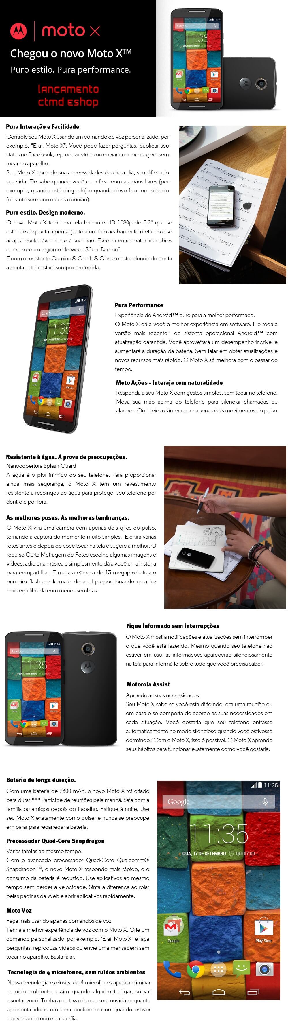 SMARTPHONE MOTOROLA MOTOX ANDROID 4.4 TELÃO 5 32GB RAM 4G WIFI CAM 13MPX SMARTPHONE MOTOROLA MOTOX ANDROID 4.4 TELÃO 5 32GB RAM 4G WIFI CAM 13MPX