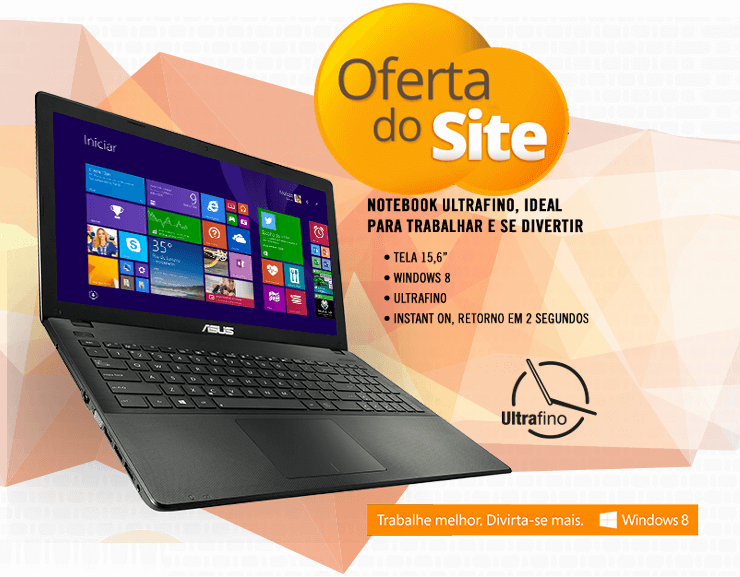 NOTEBOOK ASUS INTEL DUAL CORE 2GB RAM HD 500GB TELA 15 WIN8 NOTEBOOK ASUS INTEL DUAL CORE 2GB RAM HD 500GB TELA 15 WIN8