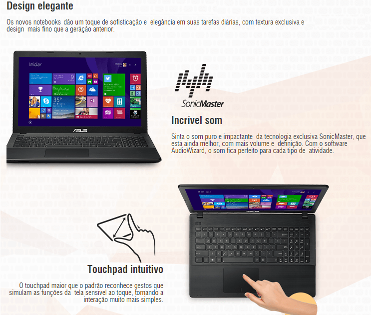 NOTEBOOK ASUS INTEL DUAL CORE 2GB RAM HD 500GB TELA 15 WIN8 NOTEBOOK ASUS INTEL DUAL CORE 2GB RAM HD 500GB TELA 15 WIN8
