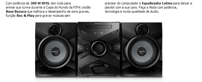 MINI SYSTEM SONY 500w USB/AM/FM CD MP3 MINI SYSTEM SONY 500w USB/AM/FM CD MP3